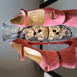 Christian Louboutin Pink Peep Toe Heels